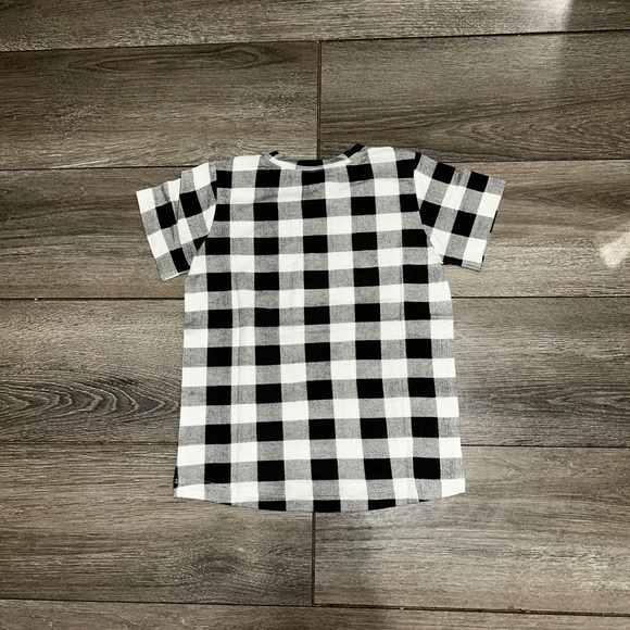 NWT Kate Quinn Black And Beige Gingham Short Sleeve Boxy Tee size 2T Or 4T. - Picture 4 of 7